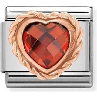 Nomination Rose Gold Red Heart Charm - Stainless Steel