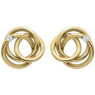 Nordahl Andersen 14 Karat Guld Ørestikker med Diamanter 0,02 Carat W/SI