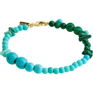 Pilgrim SOULMATES armbånd blå/guldbelagt
