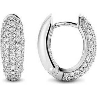 TI SENTO Silver Cubic Zirconia Huggie Earrings - F6931
