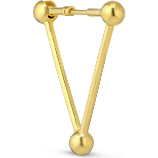 Jane Kønig Bahamas Ørering Single 18 kt. Forgyldt Sølv BE-HS22-G - Dame - 925 Sterling Silver
