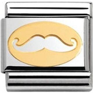 Nomination Classic - Composable Classic Madame et Monsieur - 18k Gold, Edelstahl - Schnurrbart - 030162/09 - gold