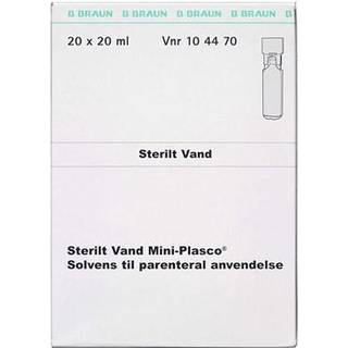 Sterilt Vand Mini-plasco 400 ml Solvens til parenteral anvendelse