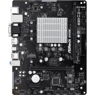 ASRock N100M - motherboard - micro ATX - Intel N-series N100 Bundkort - socket - DDR4 RAM - Micro-ATX