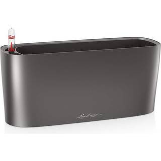 Lechuza Delta 10 indendørs krukke til blomster med selvvandingssystem 13 Charcoal metallic