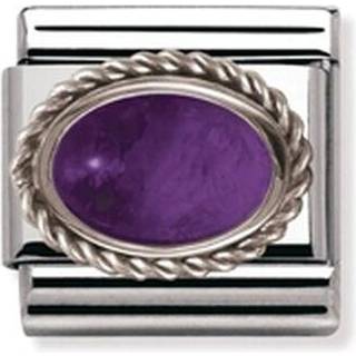 Nomination Framed Amethyst Stone Charm - Purple