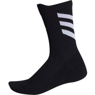 adidas Alphaskin Crew Low Cut Sports Socks - Black, White, Size 37-39 - black