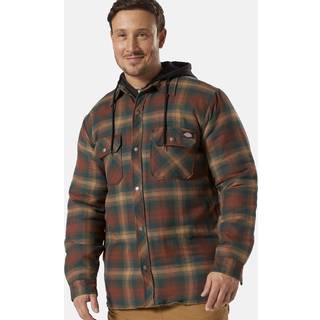 Dickies Men's Fleece Hood Flan Red/Black, L