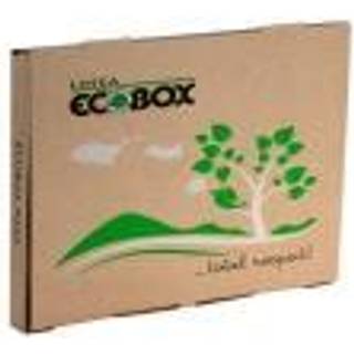 Pizzaæske Ecobox fluorfri 29x29x3cm brun