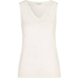 Damella Bamboo Lace Tank Top - White - Small * Kampagne *