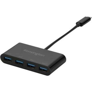 Kensington CH1200 USB-C® 10 Gbps hub med 4 porte USB hub - 4 ports - Sort