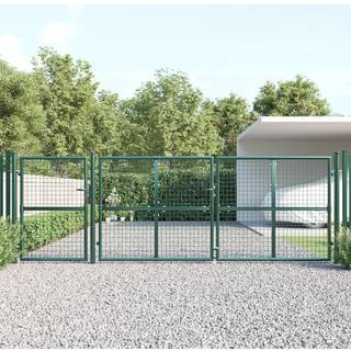 gitterlåge til havehegn 400x175 cm galvaniseret stål grøn