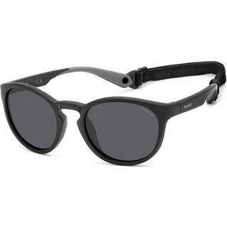 Polaroid Unisex PLD 7050/S 003/M9 Solbriller Plast Sort Grå Rund Polariseret