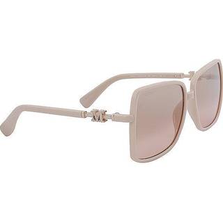 Max Mara Kvinde MM0064-H EMME14 25G Solbriller Injiceret Elfenben Brun Firkantet Normal Spejl