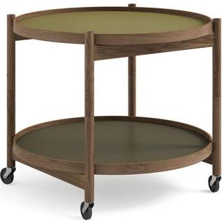 Brdr. Krüger Bølling Tray Table model 60 rullebord leaf, røgolieret understel i eg