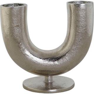 Vase DKD Home Decor Sølvfarvet Aluminium 19 x 11 x 17 cm