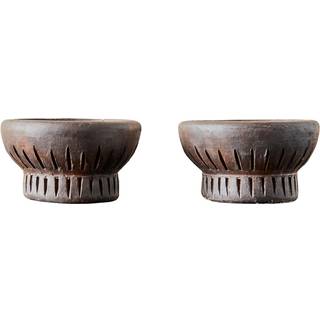 Muubs Fyrfadsholder 2-pak /sort - Skåle & Serveringsfade Terrakotta Brun - 1120002330