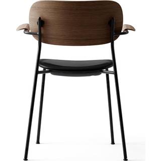 Audo Copenhagen - Co Chair Armrest Black Steel Base Dark Stained Oak, Dakar 0842 - Spisebordsstole - Norm Architects - Brun - Læder/Metal/Træ