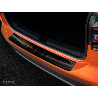 Læssekantbeskytter - VW T-Cross 2018-> Rustfrit Stål - Sort Børstet Stål