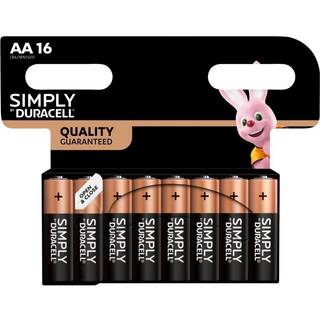 Duracell Simply AA alkaline batterier 16-pk.