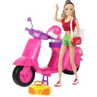 Kari Michell dukke med Scooter