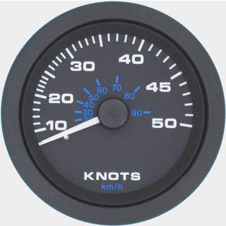 Knobmåler Veethree Black Premier, dugfri, Ø86 mm, 12 V, tryklog, G / Motorforbindelse, sort, 0 - 50 knob, uden sensor