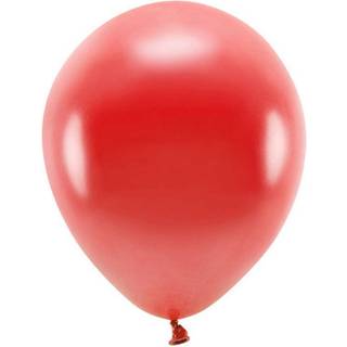 100 stk. Økologiske balloner metallic mørkerød 12" - Biologisk nedbrydelig festdekoration