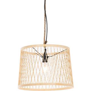Rustik udendørs pendellampe rattan 40 cm - Calamus
