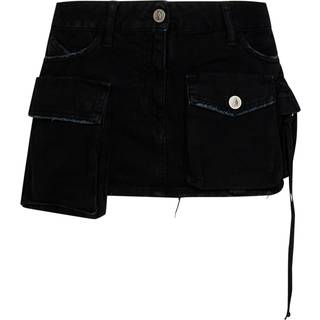 The Attico Fay denim mini skirt - black - 27