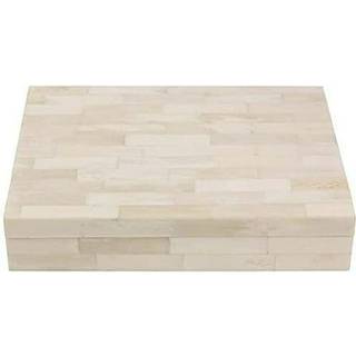 Handicrafts Hjem smykker Gavekasser - Dekorativ arrang?r og opbevaringsboks til D? Cor White Bone Inlay 5x7x1.5