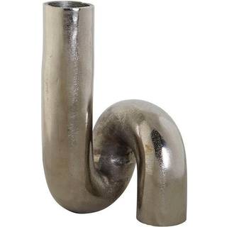 Vase DKD Home Decor Sølvfarvet Aluminium 15 x 15 x 26 cm