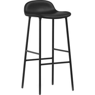 Normann Copenhagen Form Barstol 75 Cm Læder / - Barstole Stål Sort - 1385350