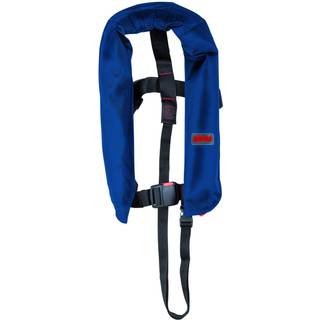 Oppustelig redningsvest 1852-Marine Classic 150N, automatisk, blå + kulsyrepatron 33 gram, One-Size (40 - 120 kg)