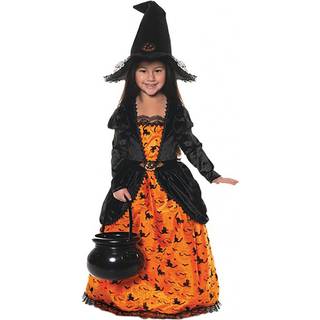 Pumpkin Hexe mit Hut Kinderkostüm M