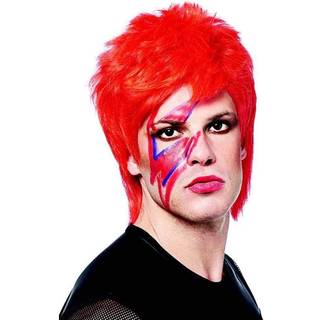 Glam Rocker Perücke neonorange