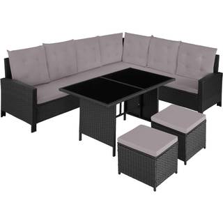 Polyrattan havemøbelsæt Barletta - sort