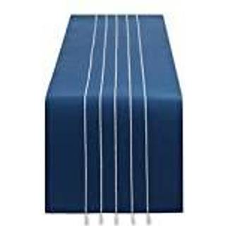 DII TASSEL RANNE TABLEBEDOP COLLECTION DECORATIVE MASKNABLEBLE Bord Runner 14x72 Navy & Off-White