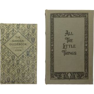 Kreativ co-op MDF & lærred bog sæt af 2 alle de små ting opbevaringsboks Natural 2