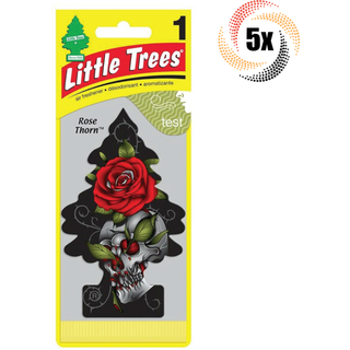 Little Trees Car Air Freshener | Hængende papirtræ til hjem eller bil | Rose Thorn | 6 pakke