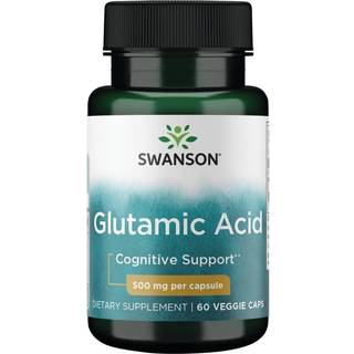 Glutaminsyre, 500 mg - 60 vegetabilske kapsler