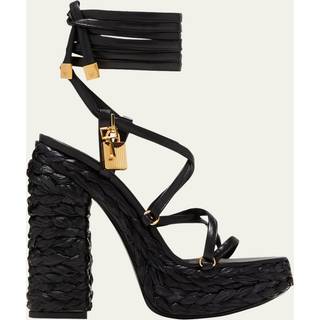 Tom Ford Leather platform sandals - black - EU 35