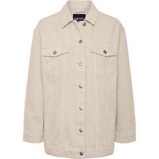 Tika Oversized Denim Jakke - Whitecap Gray - S - PIECES