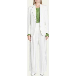 Victoria Beckham Pleated high-rise wide-leg pants - white - L