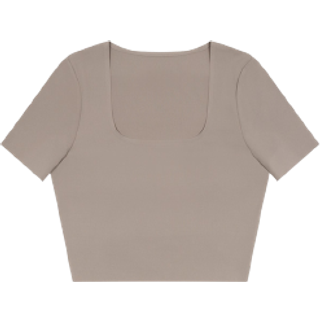 Nimble Soft Cropped T-shirt Greige