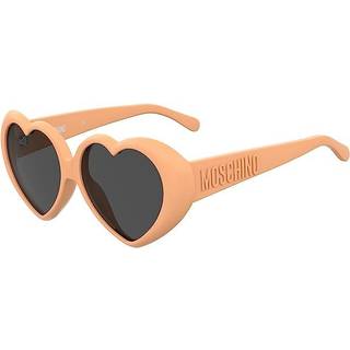 Moschino Kvinde MOS128/S L7Q/IR Solbriller Plast Orange Grå Geometrisk Normal