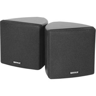 Rockville Cube sort par med 3,5 """" Sort hjemmebiografv?ggh?jttalere+drejelige parenteser