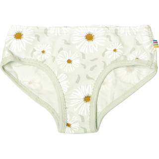 Trusse i myntegrøn økologisk bomuld med blomsterprint