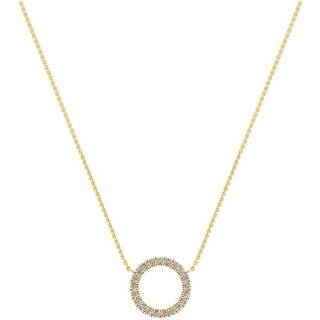 Cirkel 14 Karat Guld Vedhæng fra Henrik Ørsnes Design med Diamanter 0,24 Carat TW/SI