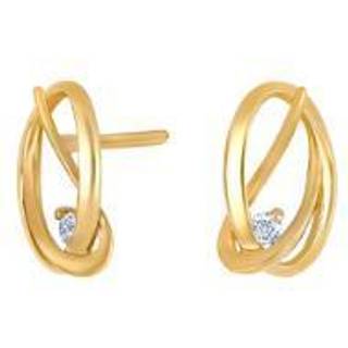 14 Karat Guld Ørestikker fra Nordahl Andersen med Diamanter 0,04 Carat W/SI
