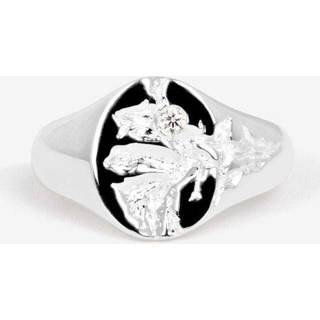 IX Mini Oval Nature Signet Ring Silver
